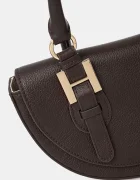 Silvian Heach чанта crossbody дамска от кожа SPAGNOLI кафява RCP25020BO
