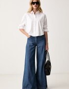 Silvian Heach дънки wide leg дамски PADRIK сини GPA26044JE