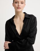 Silvian Heach рокля с вискоза SOLLIFO черна с изчистена шарка CVP26033VE