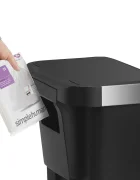 Simplehuman Кошче за боклук 45 L в черно