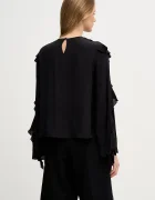 Sisley Блуза дамска в черно с изчистен дизайн 55E6LQ09R
