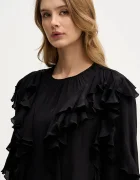 Sisley Блуза дамска в черно с изчистен дизайн 55E6LQ09R