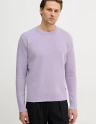 Sisley Памучен пуловер мъжки в лилаво от лека материя 1VWXS104Q