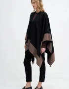 Sisley панталон дамски от памук с еластан черен със стандартна талия 4AI655AH6