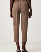 Sisley панталон дамски с вискоза кафяв с висока талия 4KVXL5CM7