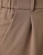Sisley панталон дамски с вискоза кафяв с висока талия 4KVXL5CM7