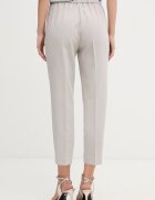 Sisley панталон дамски с вискоза сив с висока талия 4KVXL5CM7