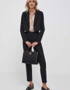 Sisley Панталон в черно със стандартна кройка със стандартна талия