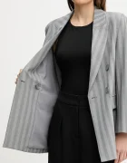 Sisley Сако в сиво с двуредно закопчаване с десен 2LMTLW03Q
