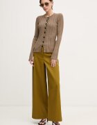 Sisley широк дамски панталон памук с еластан зелен 4LRBLE057