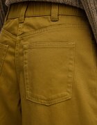Sisley широк дамски панталон памук с еластан зелен 4LRBLE057