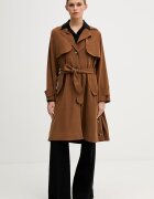 Sisley шлифер дамски от вискоза кафяв 29I2LN071