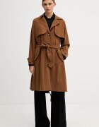 Sisley шлифер дамски от вискоза кафяв 29I2LN071