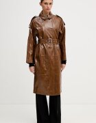 Sisley шлифер дамски с вискоза кафяв 2UZALN06W