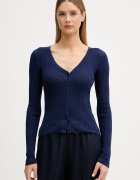 Sisley Жилетка дамска с памук тъмносиня 1U3RL603S