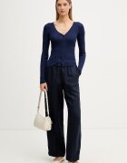Sisley Жилетка дамска с памук тъмносиня 1U3RL603S