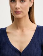 Sisley Жилетка дамска с памук тъмносиня 1U3RL603S