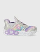 Skechers Детски маратонки INFINITE HEART LIGHTS ETERNAL SHIMMER в сребристо