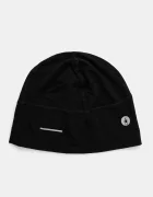 Smartwool Шапка Active в черно с фина плетка от вълна SW002616
