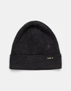 Smartwool Шапка с две лица Thermal Merino Reversible в черно с фина плетка от вълна