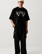 Sprayground спортен панталон мъжки от памук черен със стандартна талия SP804GBLK