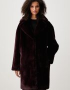 Stand Studio палто от еко пух дамско Camille Cocoon Coat бордо 61137-9070