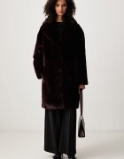 Stand Studio палто от еко пух дамско Camille Cocoon Coat бордо 61137-9070