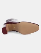Steve Madden Боти Adelisa в бордо с дебел ток 11002626