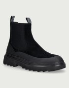 Steve Madden боти челси мъжки от велур Rockland черни 12001018