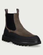 Steve Madden боти челси мъжки от велур Rockland кафяви 12001018
