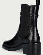 Steve Madden боти с нисък ток дамски от кожа Charity-SM черни 11005782