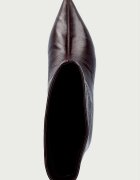 Steve Madden боти с нисък ток дамски от кожа Lytton кафяви 11005183