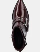 Steve Madden Боти Splurge в бордо с дебел ток 11004772