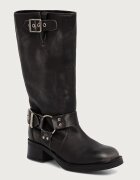 Steve Madden ботуши дамски от кожа Beau сиви 11003069