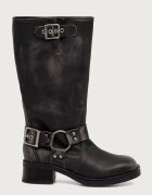 Steve Madden ботуши дамски от кожа Beau сиви 11003069