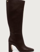 Steve Madden ботуши под коляното дамски от кожа Flares-H кафяви 11005768
