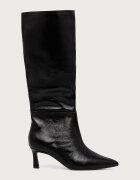 Steve Madden ботуши под коляното дамски от кожа Lavan черни 11003290