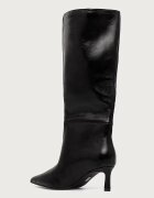 Steve Madden ботуши под коляното дамски от кожа Lavan черни 11003290