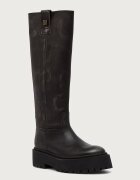 Steve Madden ботуши под коляното дамски от кожа Sonar сиви 11005588