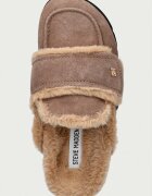 Steve Madden чехли дамски от велур Bomb-SM бежови 11006024