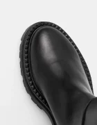 Steve Madden Кожени ботуши Kaja-W в черно с равна подметка 11004946