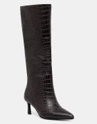 Steve Madden Кожени ботуши Lavan в кафяво с тънък ток 11003290