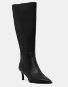 Steve Madden Кожени ботуши Lucid в черно с тънък ток 11004848