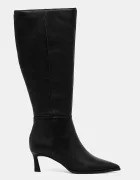Steve Madden Кожени ботуши Lucid в черно с тънък ток 11004848