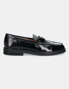 Steve Madden Кожени мокасини Adison в черно с равна подметка 11004736