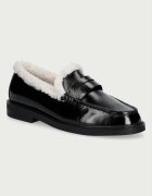 Steve Madden мокасини дамски от кожа Adison-F черни 11005897