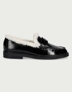 Steve Madden мокасини дамски от кожа Adison-F черни 11005897