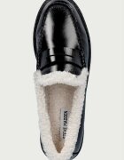 Steve Madden мокасини дамски от кожа Adison-F черни 11005897