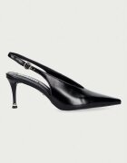 Steve Madden обувки с ток от кожа Archway черни 11005669