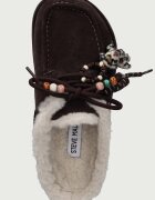 Steve Madden пантофи дамски от велур Cuddly кафяви 11005708